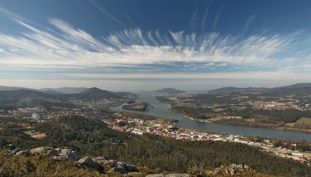 Vista del río Miño desde el Mirador do Cervo