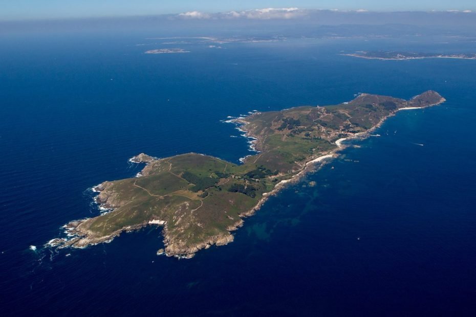 Isla de Ons, vista de pájaro